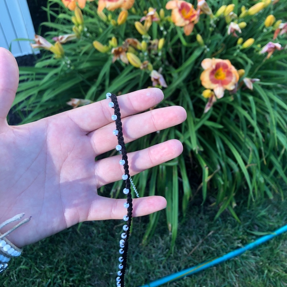 Beautiful **Hand Made** Braided Pearl Necklace